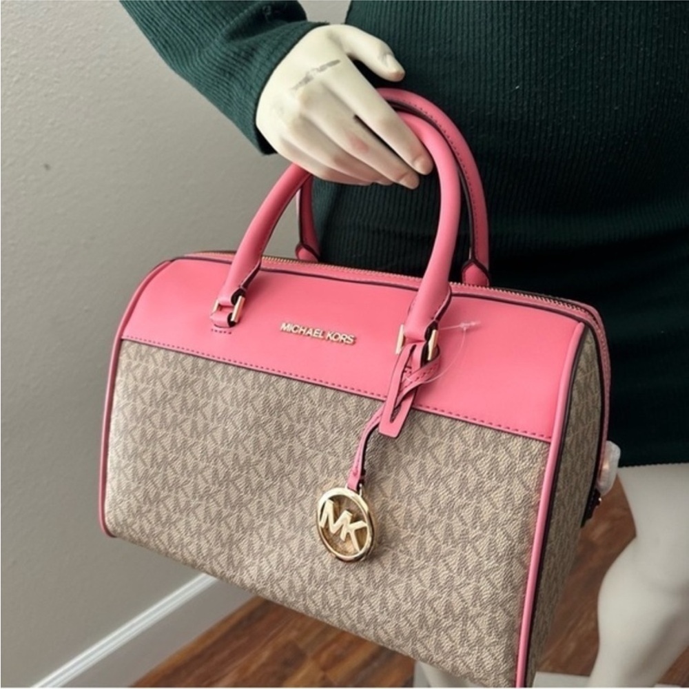Michael Kors Jet Set Travel Duffle Satchel Shoulder Crossbody Bag & wallet set - Picture 13 of 17